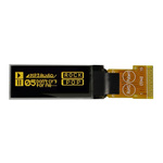 Midas 0.91in Yellow Passive matrix OLED Display 128 x 32pixels COG SPI Interface