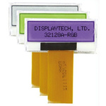 Displaytech 32128A-FC-BW-RGB Graphic LCD Display, Black on Blue, Green, Red, Transflective