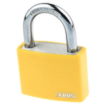 ABUS 50868- T65AL/40 Yellow All Weather Aluminium, Steel Safety Padlock 43mm