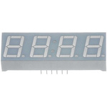 CC56-21SURKWA Kingbright 4 Digit 7-Segment LED Display, CC Red 72 mcd RH DP 14.2mm