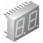 DA56-11SURKWA Kingbright 2 Digit 7-Segment LED Display, CA Red 85 mcd RH DP 14.2mm