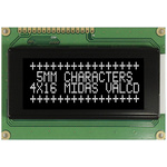 Midas MC41605A12W-VNMLW MC41605 Alphanumeric LCD Display Black, 4 Rows by 16 Characters, Transmissive