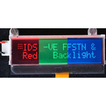 Intelligent Display Solutions CI064-4001-43 CI064-4001-xx Alphanumeric LCD Display, Blue, Green, Red on Black, 2 Rows