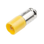 RS PRO Yellow LED Indicator Lamp, 12V ac/dc, Midget Groove Base, 6mm Diameter, 630mcd