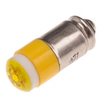 RS PRO Yellow LED Indicator Lamp, 12V dc, Midget Groove Base, 6mm Diameter, 45mcd