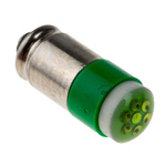 RS PRO Green LED Indicator Lamp, 28V dc, Midget Groove Base, 6mm Diameter, 35mcd