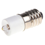RS PRO White LED Indicator Lamp, 130V ac, E10 Base, 10mm Diameter, 710mcd