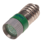 RS PRO Green LED Indicator Lamp, 24V ac/dc, E10 Base, 10mm Diameter, 170/160mcd