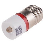 RS PRO Red LED Indicator Lamp, 6V ac/dc, E10 Base, 10mm Diameter, 1750mcd