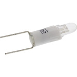 RS PRO White LED Indicator Lamp, 12V ac/dc, Bi-Pin Base, 4.25mm Diameter, 850mcd