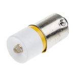 RS PRO Yellow LED Indicator Lamp, 230V ac, BA9s Base, 10mm Diameter, 135mcd