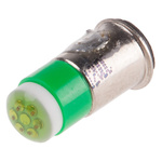 RS PRO Green LED Indicator Lamp, 12V dc, Midget Flange Base, 6mm Diameter, 35mcd