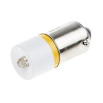 RS PRO Yellow LED Indicator Lamp, 130V ac, BA9s Base, 10mm Diameter, 225mcd