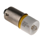 RS PRO Yellow LED Indicator Lamp, 24V ac/dc, BA9s Base, 10mm Diameter, 630mcd