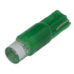 RS PRO Green LED Indicator Lamp, 24V ac/dc, Wedge Base, 5.75mm Diameter, 1400mcd