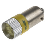 RS PRO Yellow LED Indicator Lamp, 24V ac/dc, BA9s Base, 10mm Diameter, 120/110mcd