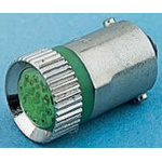 RS PRO Green LED Indicator Lamp, 28V ac/dc, BA9s Base, 10mm Diameter, 170/160mcd