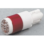 RS PRO Red LED Indicator Lamp, 24V ac/dc, Wedge Base, 5.46mm Diameter, 24mcd