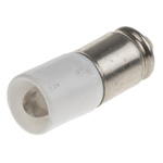 RS PRO White LED Indicator Lamp, 48V ac/dc, Midget Groove Base, 6.1mm Diameter, 1400mcd