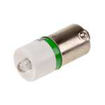 RS PRO Green LED Indicator Lamp, 48V ac/dc, BA9s Base, 10mm Diameter, 920mcd