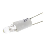 RS PRO White LED Indicator Lamp, 24V ac/dc, Bi-Pin Base, 4.25mm Diameter, 850mcd