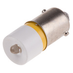 RS PRO Yellow LED Indicator Lamp, 48V ac/dc, BA9s Base, 10mm Diameter, 360mcd