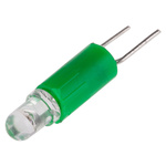 RS PRO Green LED Indicator Lamp, 24V ac/dc, Bi-Pin Base, 4.25mm Diameter, 95mcd
