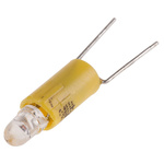 RS PRO Yellow LED Indicator Lamp, 24V ac/dc, bi-pin Base, 4.25mm Diameter, 85mcd