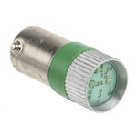 RS PRO Green LED Indicator Lamp, 24V dc, BA9s Base, 10mm Diameter, 170/160mcd