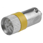 RS PRO Yellow LED Indicator Lamp, 24V dc, BA9s Base, 10mm Diameter, 120/110mcd