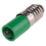 RS PRO Green LED Indicator Lamp, 24V dc, E5 Base, 6mm Diameter, 65mcd