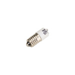 RS PRO White LED Indicator Lamp, 24V ac/dc, E10 Base, 10mm Diameter, 3 x 2070mcd