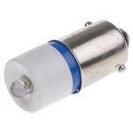 RS PRO Blue LED Indicator Lamp, 28V dc, BA9s Base, 10mm Diameter, 490mcd