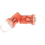 JKL Components Red LED Indicator Lamp, 12V dc, Wedge Base, 10mm Diameter