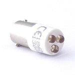 CML Innovative Technologies LED Indicator Lamp, 230V ac, BA9s Base, 10mm Diameter, 3 x 900mcd