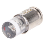Marl Red LED Indicator Lamp, 24 → 28V dc, Midget Groove Base, 4.9mm Diameter, 11000mcd