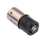 Marl White LED Indicator Lamp, 110V dc, BA9s Base, 4.8mm Diameter, 750mcd