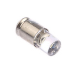 Marl White LED Indicator Lamp, 24V dc, Midget Groove Base, 4.8mm Diameter, 3000mcd