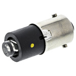 Marl Yellow LED Indicator Lamp, 8-48V ac/dc, BA9s Base, 4.9mm Diameter, 16000mcd