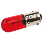 Dialight Red LED Indicator Lamp, 28V dc, BA9s Base, 10mm Diameter, 525mcd