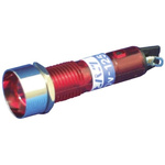 Red Neon Indicator Lamp, Solder Tabs, 100 → 125 V ac