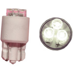 JKL Components White LED Indicator Lamp, 12V dc, Wedge Base, 10.4mm Diameter