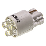 JKL Components White LED Indicator Lamp, 24V dc, Wedge Base, 10.4mm Diameter