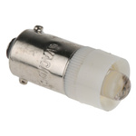 JKL Components White LED Indicator Lamp, 6V ac/dc, BA9s Base, 9.6mm Diameter, 13000mcd