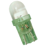 JKL Components Green LED Indicator Lamp, 24V, Wedge Base, 10mm Diameter