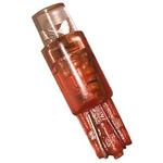 JKL Components Red LED Indicator Lamp, 24V, Wedge Base, 4.5mm Diameter