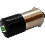 Oxley Green LED Indicator Lamp, 12-60V ac/dc, BA9s Base, 10mm Diameter, 340mcd