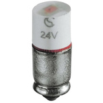 Signal Construct White LED Indicator Lamp, 24 → 28V, Midget Groove Base, 5.6mm Diameter, 880mcd