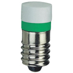 Signal Construct Green LED Indicator Lamp, 12V ac/dc, E10 Base, 9.7mm Diameter, 850mcd