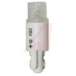 Dialight White LED Visible LED, 28V dc, Wedge Base, 5.3mm Diameter, 460mcd